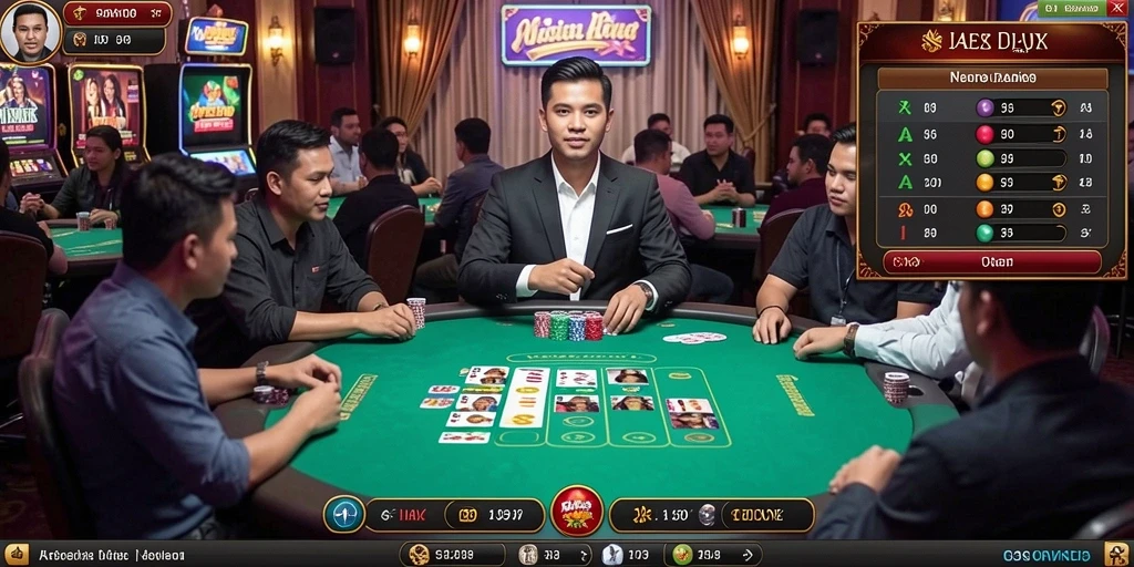 rap89 - Tangkapan layar pengaturan strategi di dalam game.